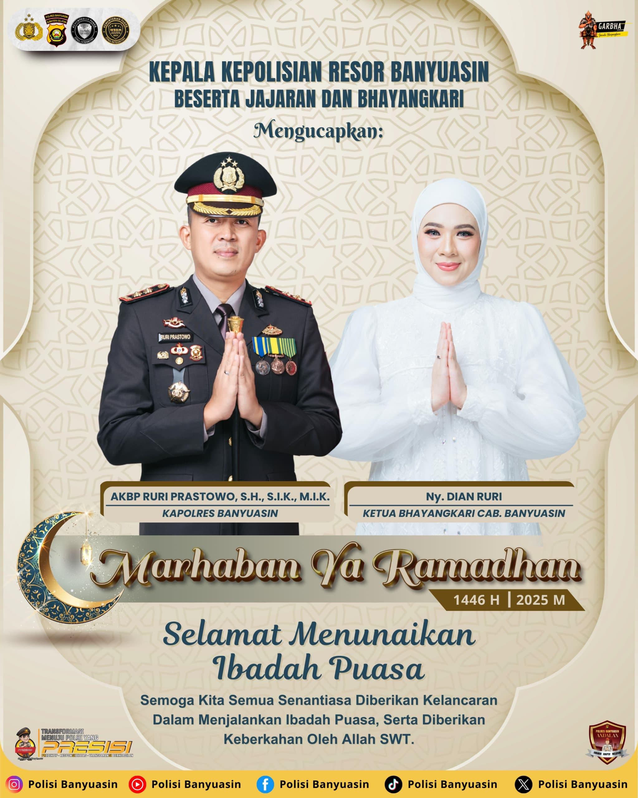 Wujud Nyata Polres Banyuasin menyemarakkan Bulan Suci Ramadhan 1446 H / 2025 M
