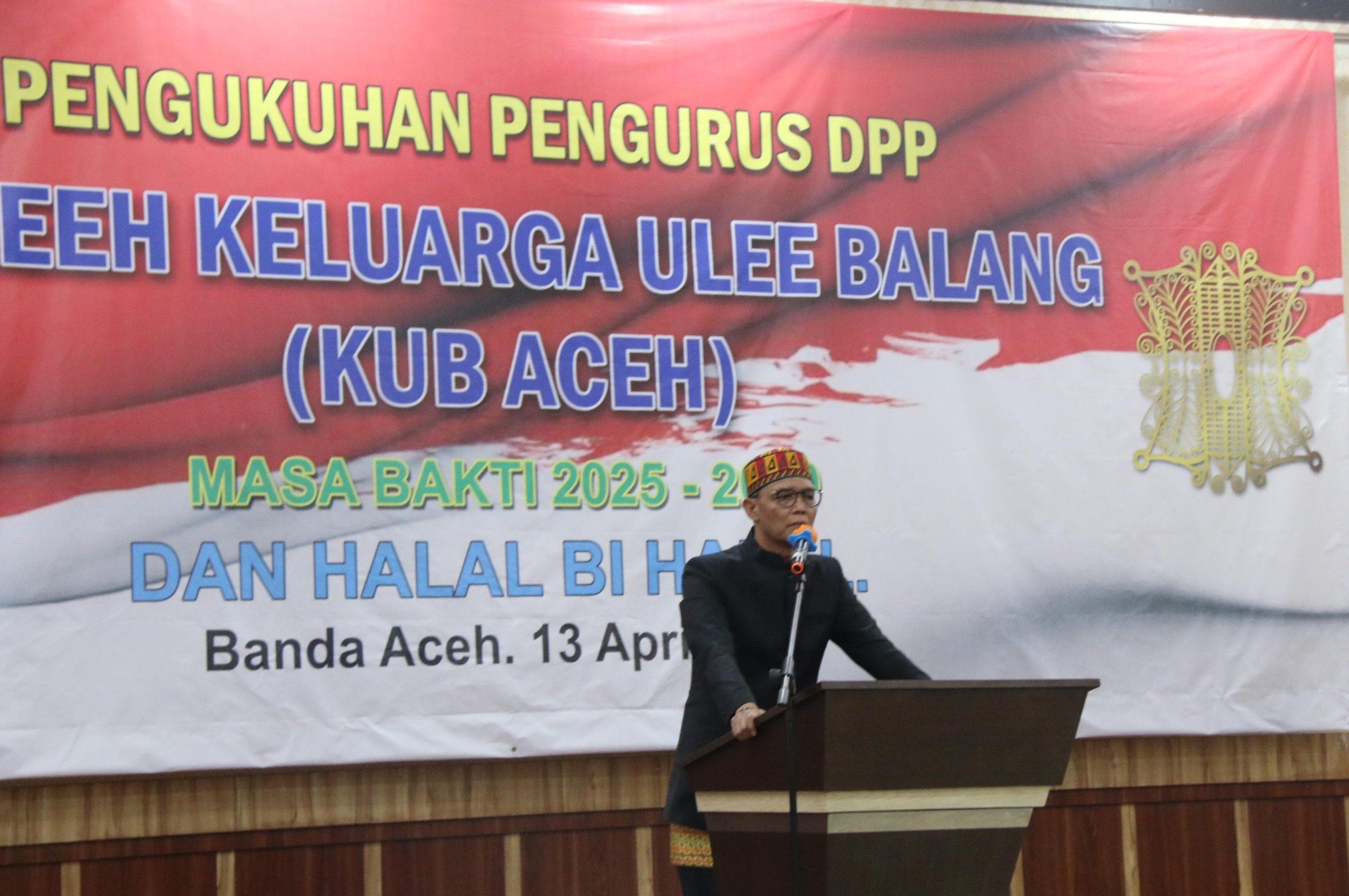 Ir. T.A. Khalid, MM, Di Kukuhkan Nahodai Wareeh Keluarga Ulee Balang (KUB) Aceh 