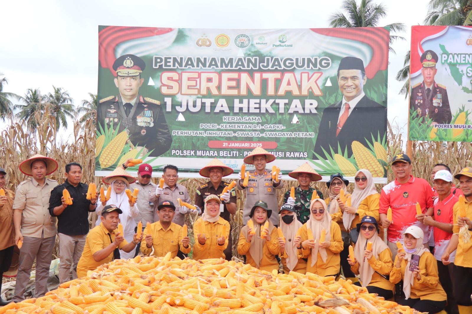 Program Presiden Panen Raya Jagung Tahap II, Kapolres Musi Rawas : Meningkatkan Perekomian, Mencegah Gangguan Kamtibmas