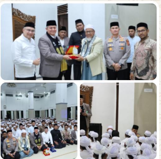 Kapolres Pidie Jaya Dampingi Komjen Pol (Purn) Rycko Amelza Beri Kuliah Kebangsaan di Pesantren