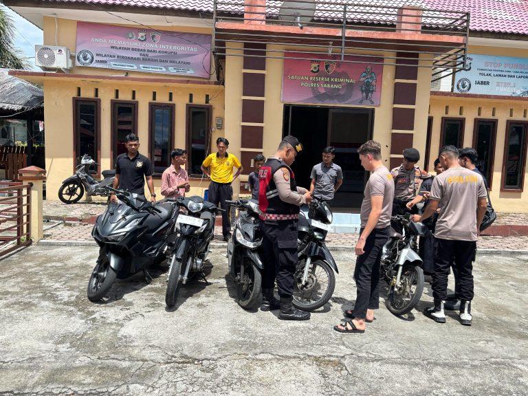 Polres Sabang Sikat Balap Liar Jelang Shalat Jumat, 6 Motor Diamankan