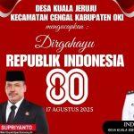 Twibbon HUT RI ke 80 (150 x 60 mm)