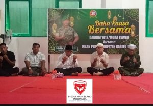 Dandim 1013 Muara Teweh Letkol Inf. Nurwahid.S.I.P gelar buka puasa bersama wartawan Barito Utara untuk mempererat sinergi TNI dan insan pers di bulan Ramadan.